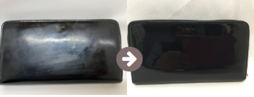 エナメル財布修復